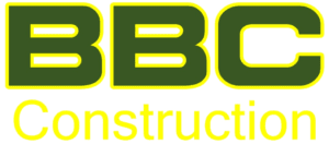 Bbc construction logo on a white background.